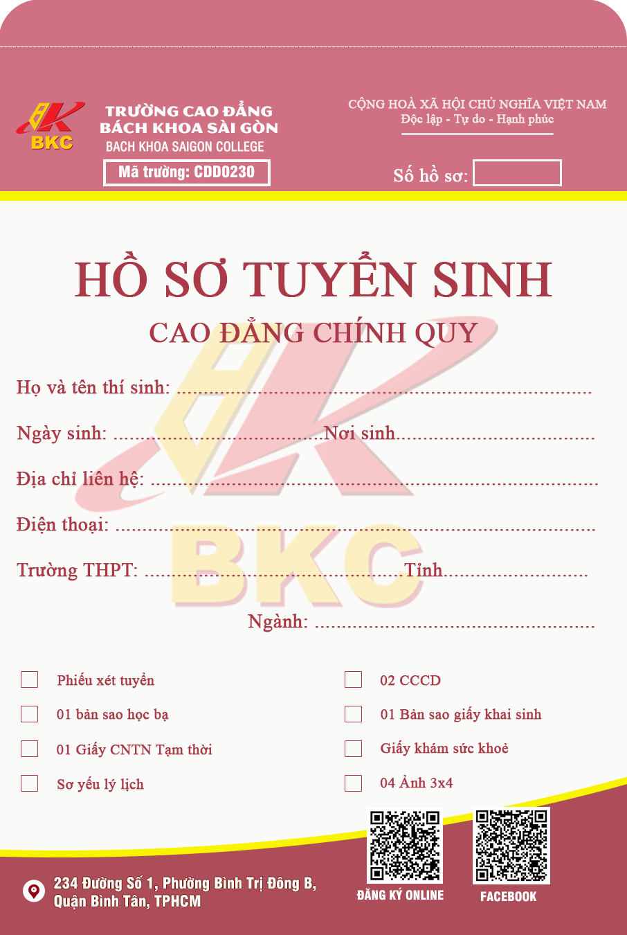 Hồ sơ xét tuyển Cao đẳng Bách khoa Sài Gòn: Thông tin chi tiết và hướng dẫn nộp hồ sơ năm 2025